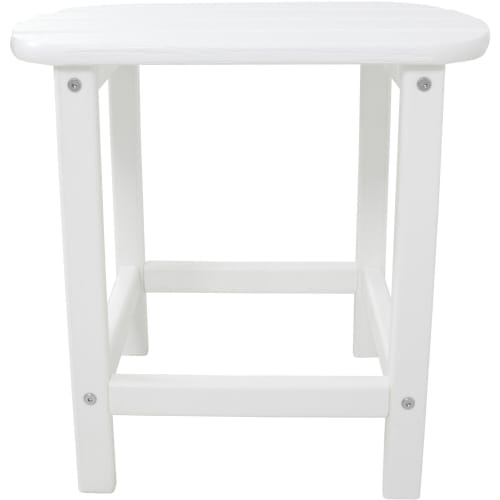 Cape Soleil, Verde 19" x 15" Side Table in White